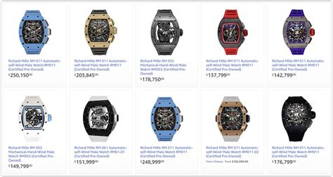 richard mille price list 2018|richard mille watches prices.